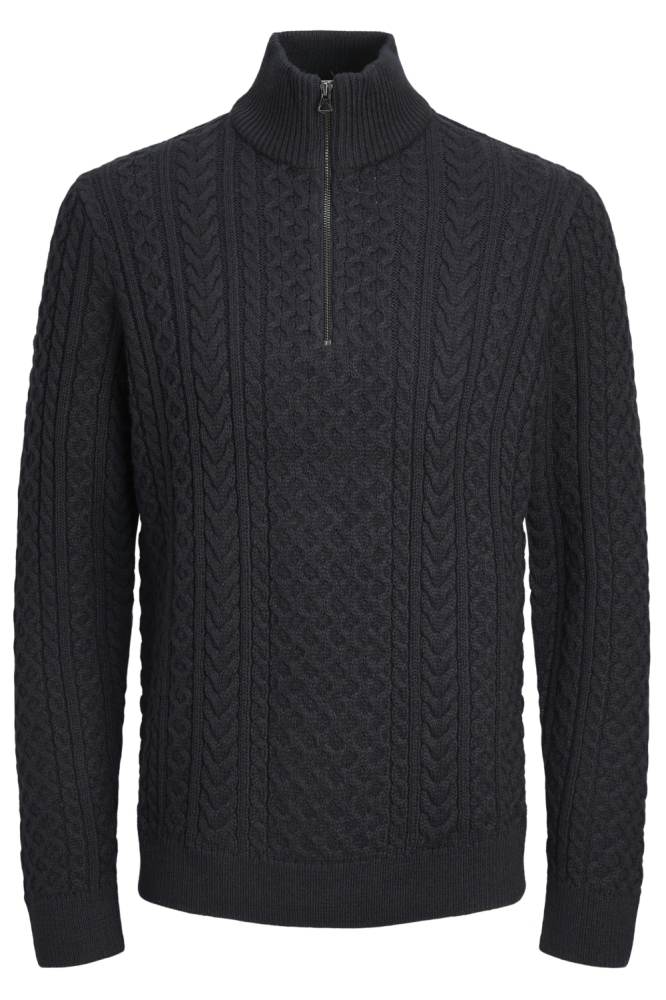 JPRBLUSEAN KNIT CABLE HALF ZIP SN 12283487 DARK NAVY